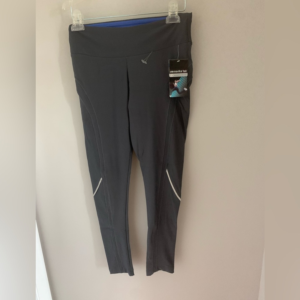 Marika Tek leggings Gray Blue size Medium NWT